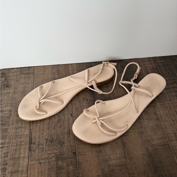 ANTHROPOLOGIE DAYDREAM LIGHT PINK STRAPPY TOE LOOP SANDALS SIZE 9 - Picture 2 of 5